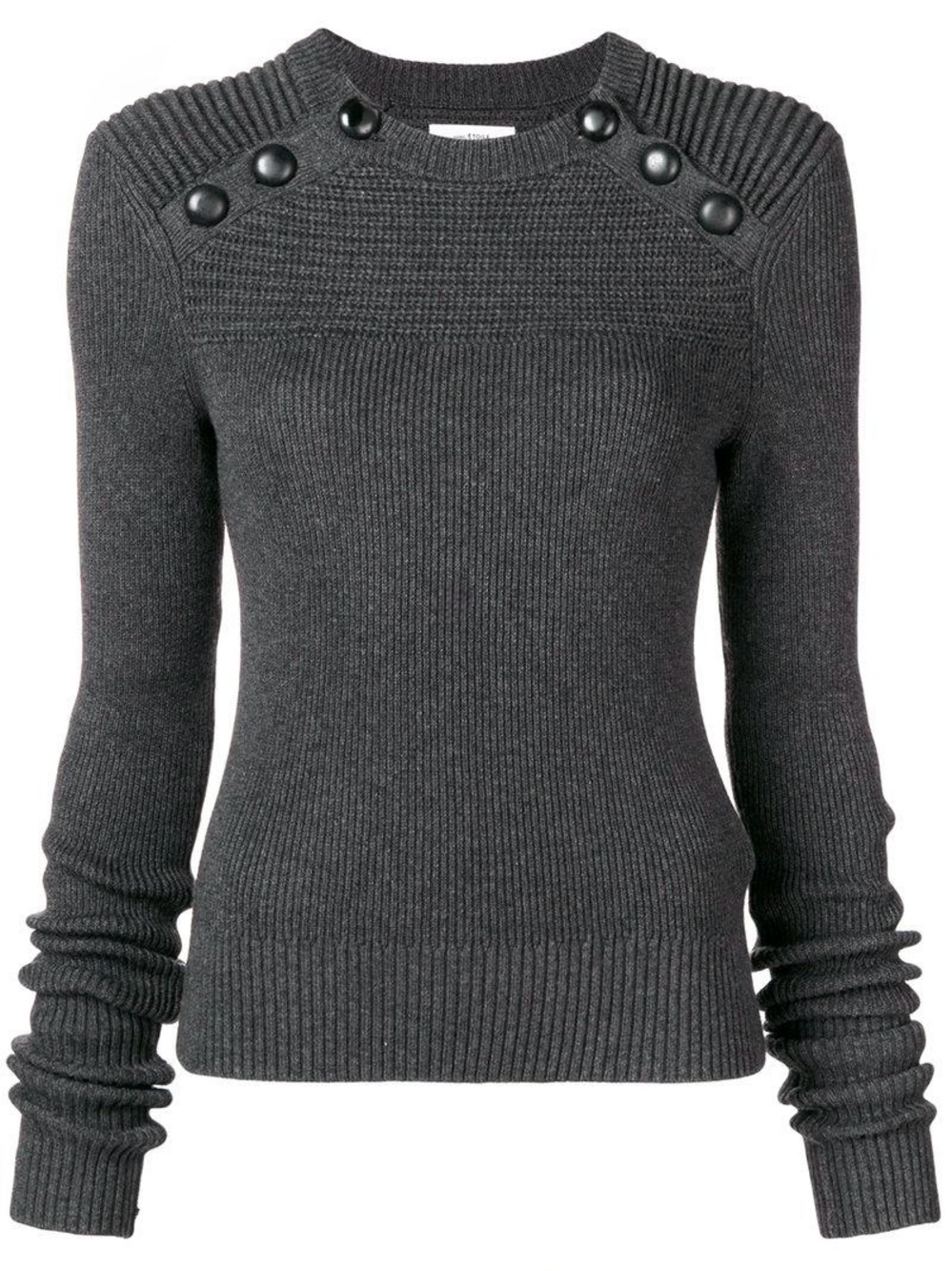 Isabel Marant Étoile Koyle Button-Shoulder Ribbed Sweater FR 44 (US 12)